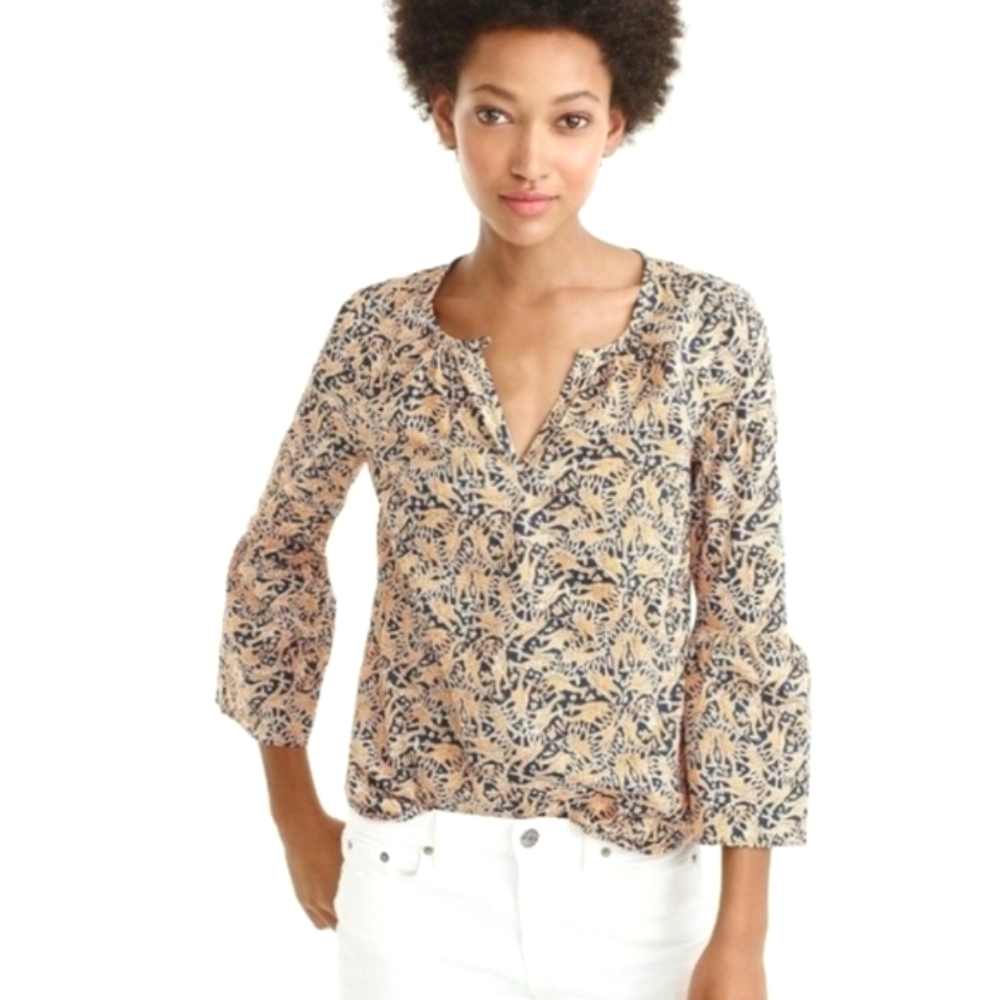 J Crew Drakes Of London‎ Shirt Giraffe Print Blouse